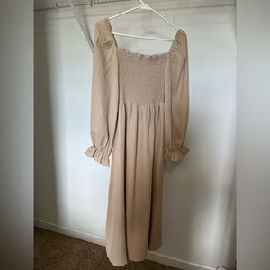 Nude maxi dress